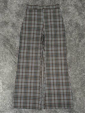 Free People Plaid High Waisted Wide Leg Trousers